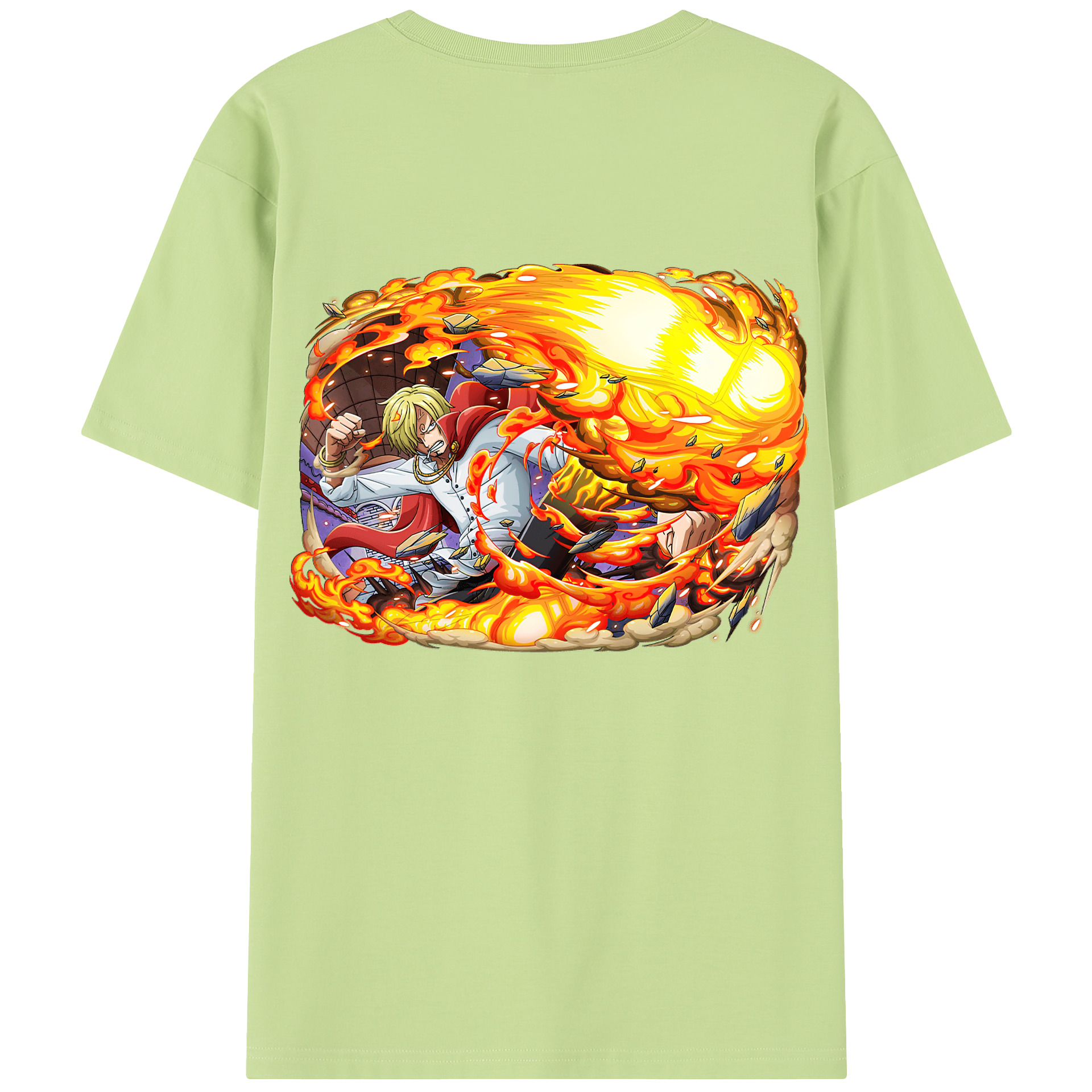 ワンピース サンジ ONE PIECE Sanji 綿100％半袖Tシャツ（背面プリント）